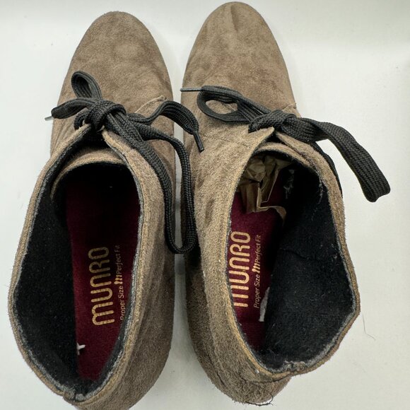 New Munro American Women's Dulce Vita Lace Up Brown Suede Ankle Boot Size 7 $150 - Picture 4 of 5